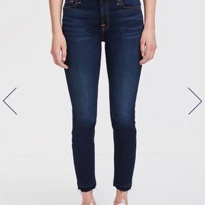 7 for all Mankind B(AIR) Denim Ankle Skinny Raw/released Hem Size 26